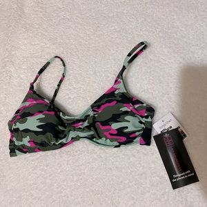 Camo pink Swimsuit top Brand new WITH TAGS